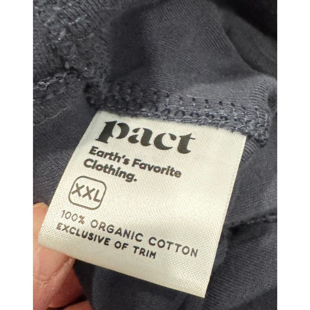 PACT Organic Cotton Airplane Pintuck Cropped Wide Leg Sweatpants Size XXL - Picture 4 of 4